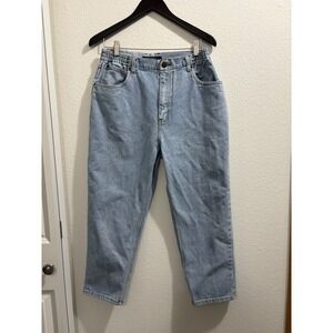 Vintage BillBlass High Waisted Mom Jeans Blue Cotton Women's Size 14p Relaxed